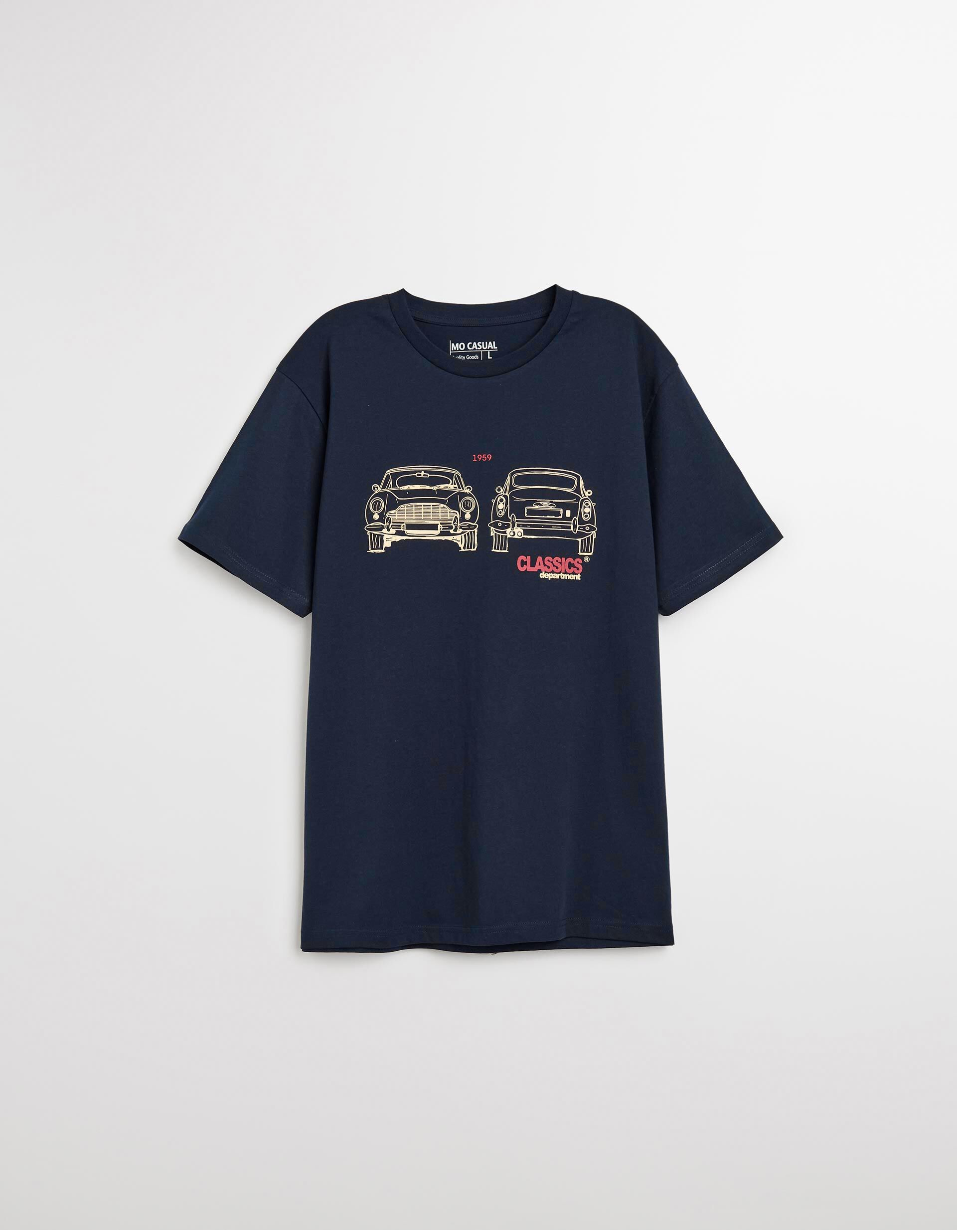 Comprar Online T-shirt Jersey Print, Homem, Azul Escuro