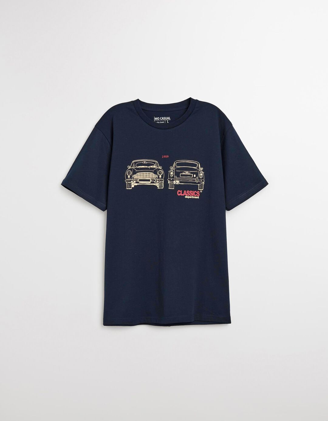 T-shirt Jersey Print, Homem, Azul Escuro