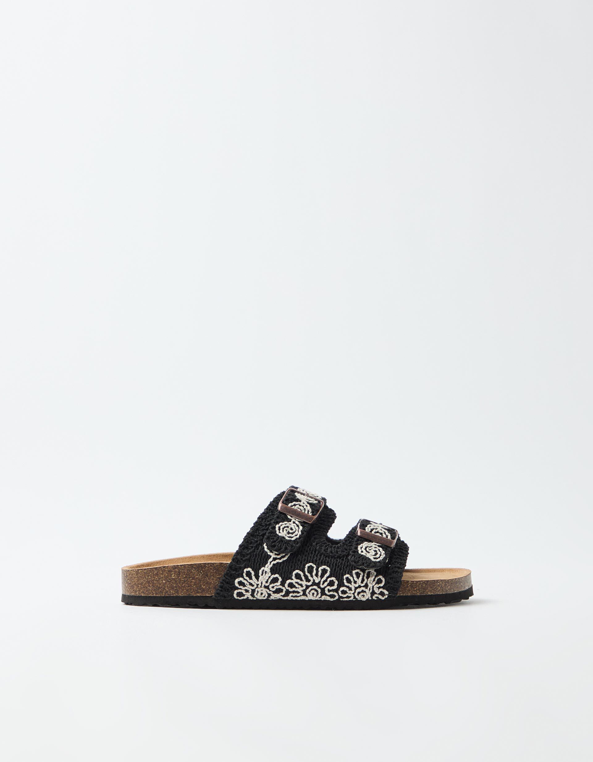 Comprar Online Sand&aacute;lias Crochet, Mulher, Preto