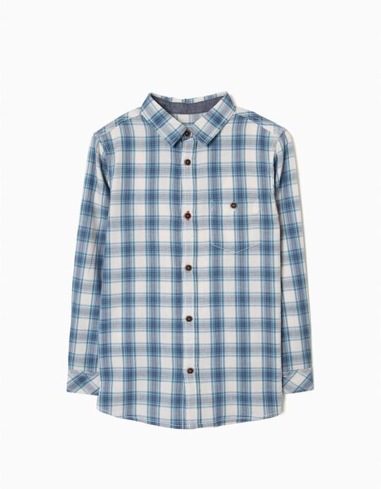 Camisa Xadrez para Menino, Azul