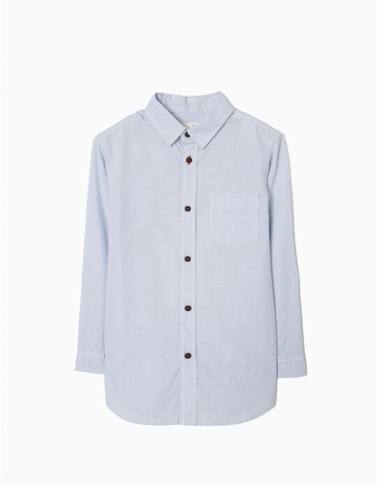 Camisa para Menino Riscas, Azul