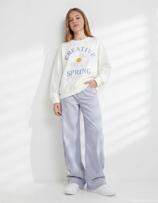 Comprar Online Cal&ccedil;as de Ganga Wide Leg, Menina, Roxo Claro