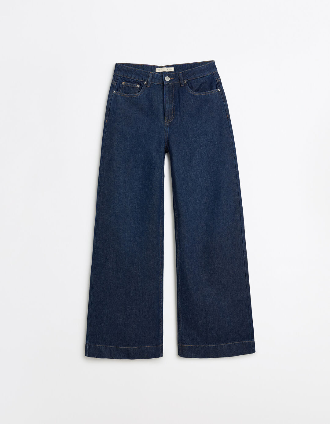 Cal&ccedil;as de Ganga Wide Leg, Mulher, Azul Escuro