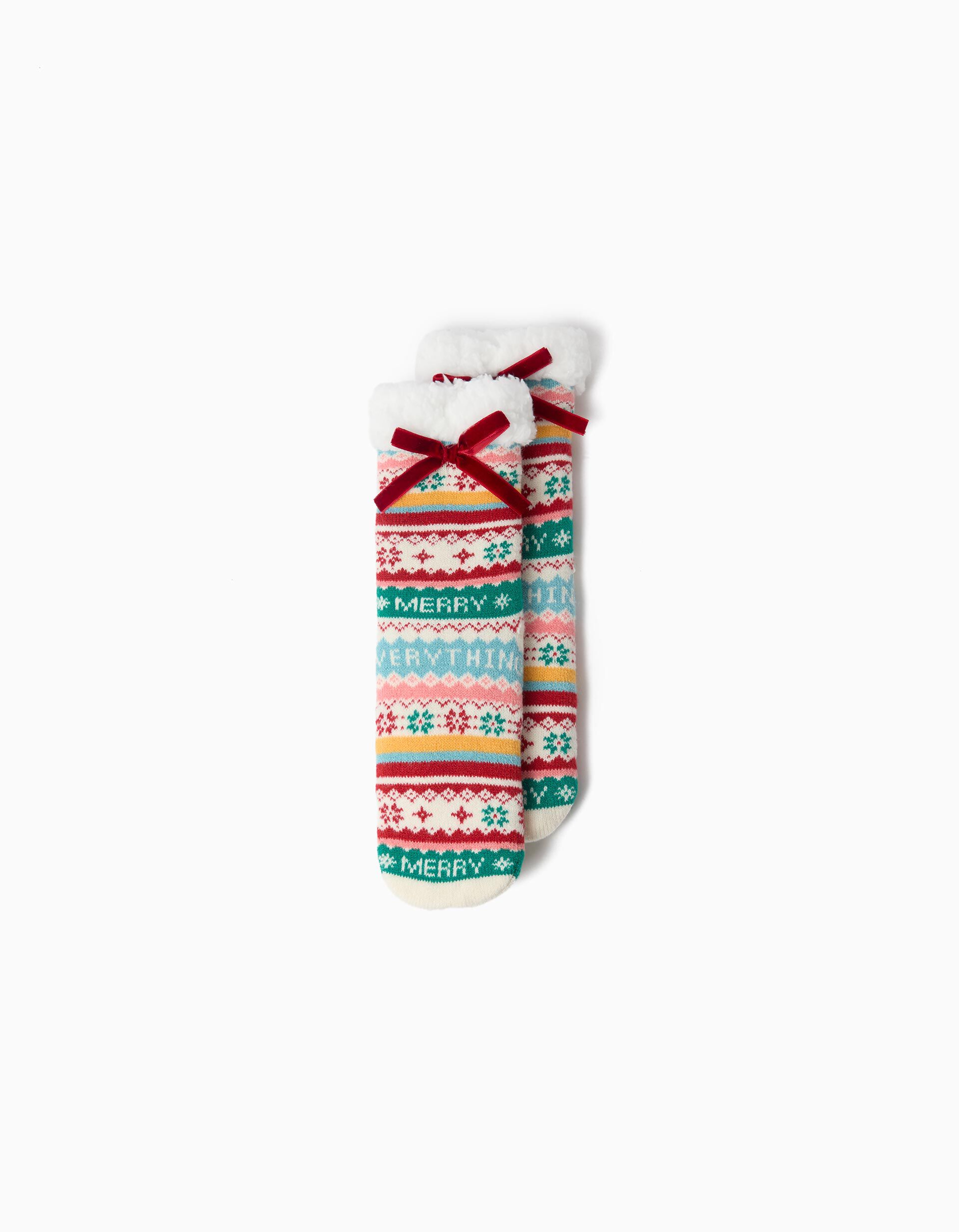 Comprar Online Par De Meias De Natal, Menina, Rosa
