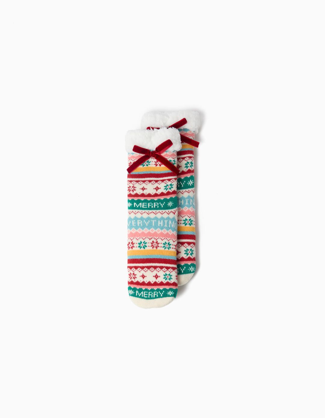Par De Meias De Natal, Menina, Rosa