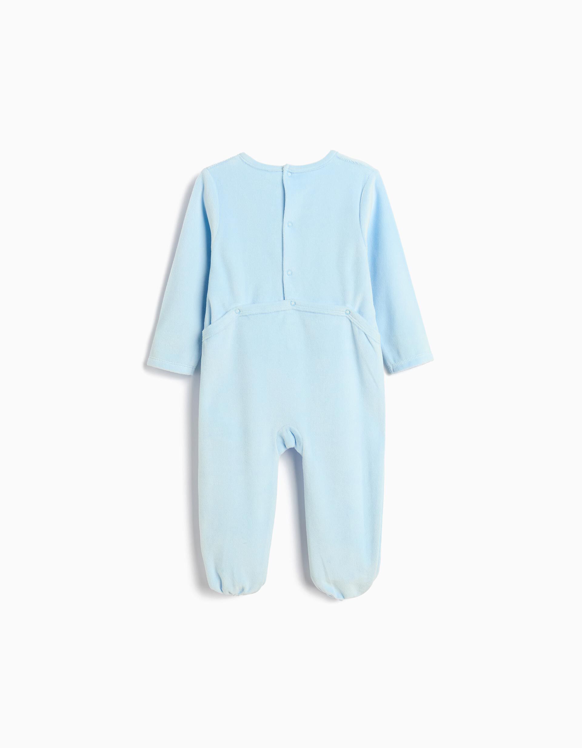 Comprar Online Babygrow Veludo, Rec&eacute;m-Nascido, Azul Claro