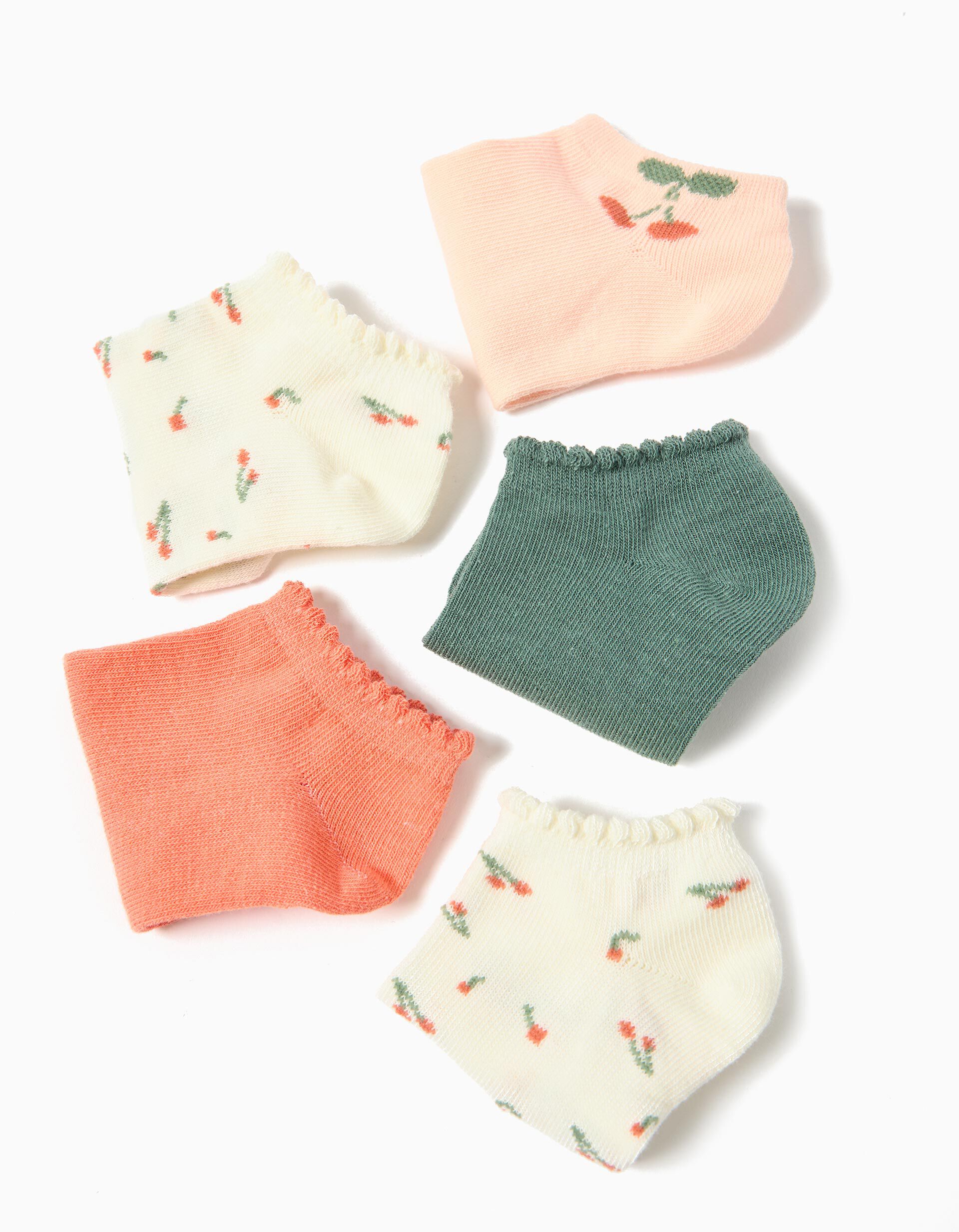 Comprar Online Pack 5 Pares de Meias Tornozelo, Menina, Multicor