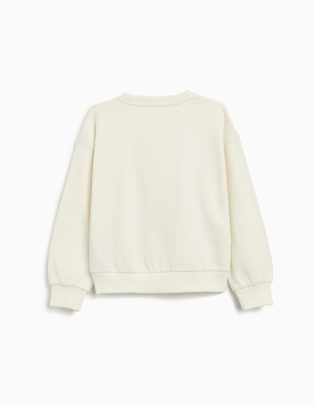 Sweatshirt de Felpa, Menina, Branco