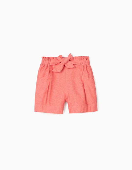 Twill Shorts for Girls, Pink