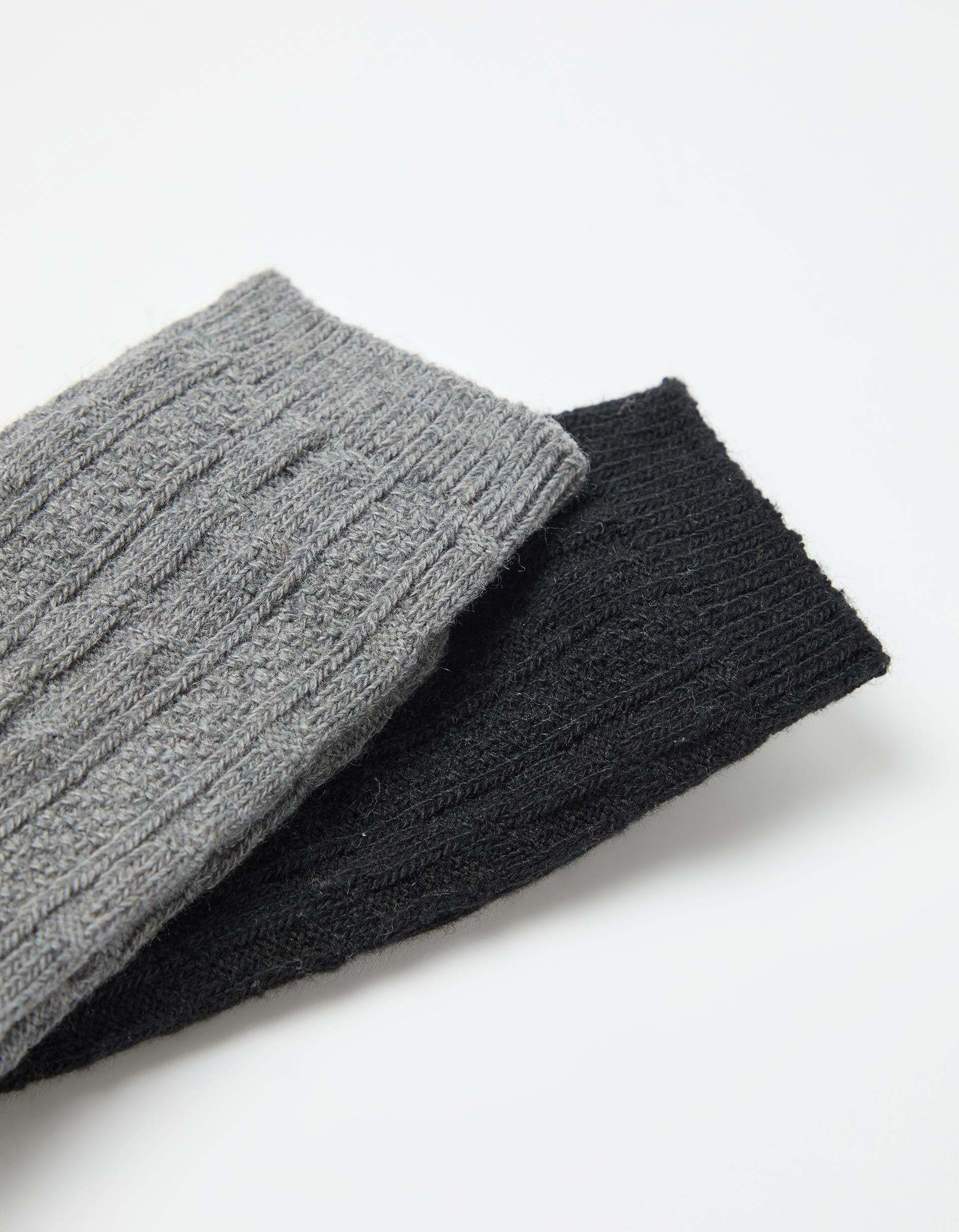 Comprar Online Pack 2 Pares de Meias com L&atilde;, Mulher, Preto