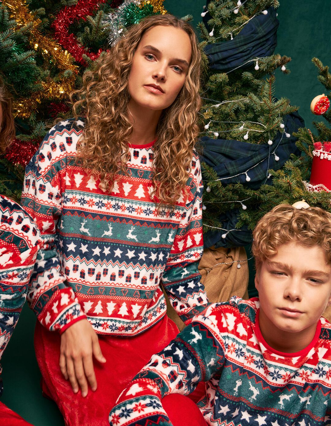 Pijama De Natal, Mulher, Vermelho Escuro