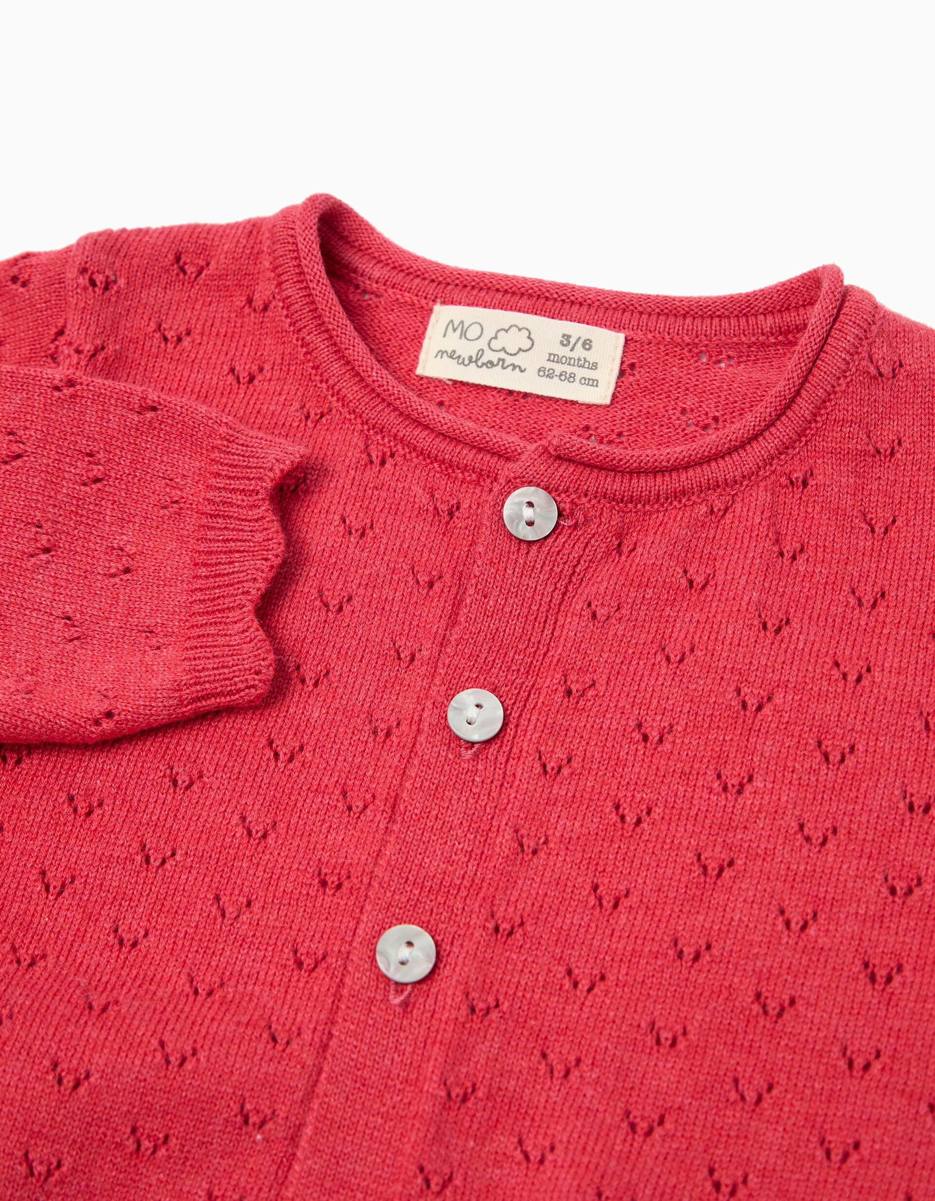 Comprar Online Casaco de Malha, Rec&eacute;m-Nascido, Vermelho