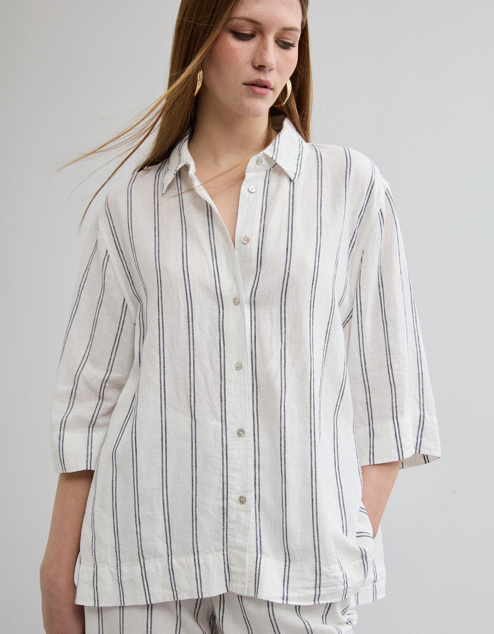 Comprar Online Camisa com Linho, Mulher, Cru