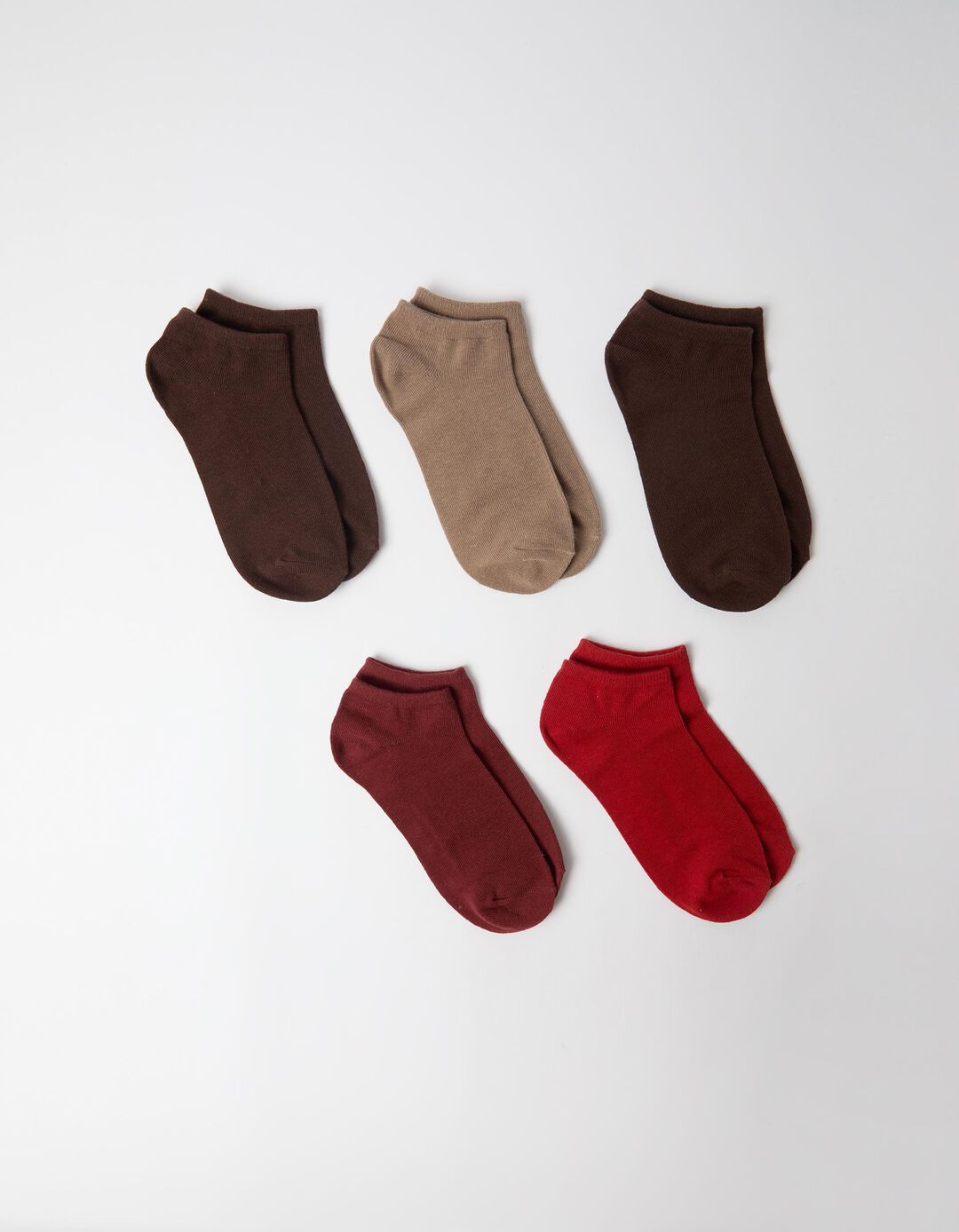 Pack 5 Pares De Meias Tornozelo, Mulher, Multicolor
