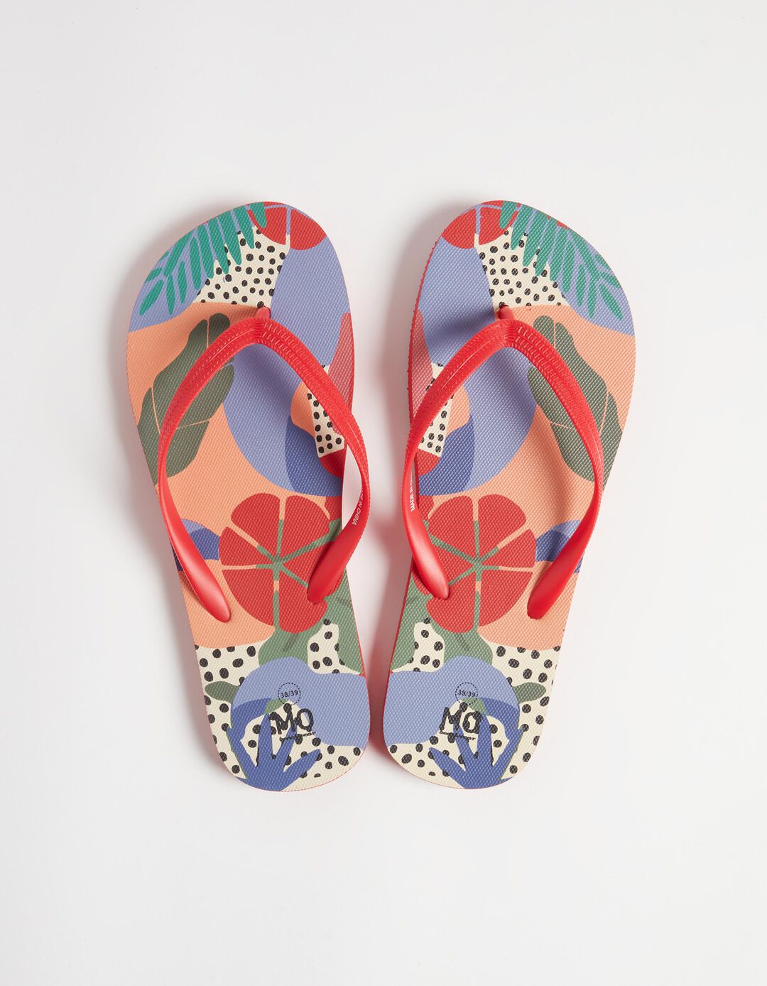 Printed Flip Flops, Women, Multicolour