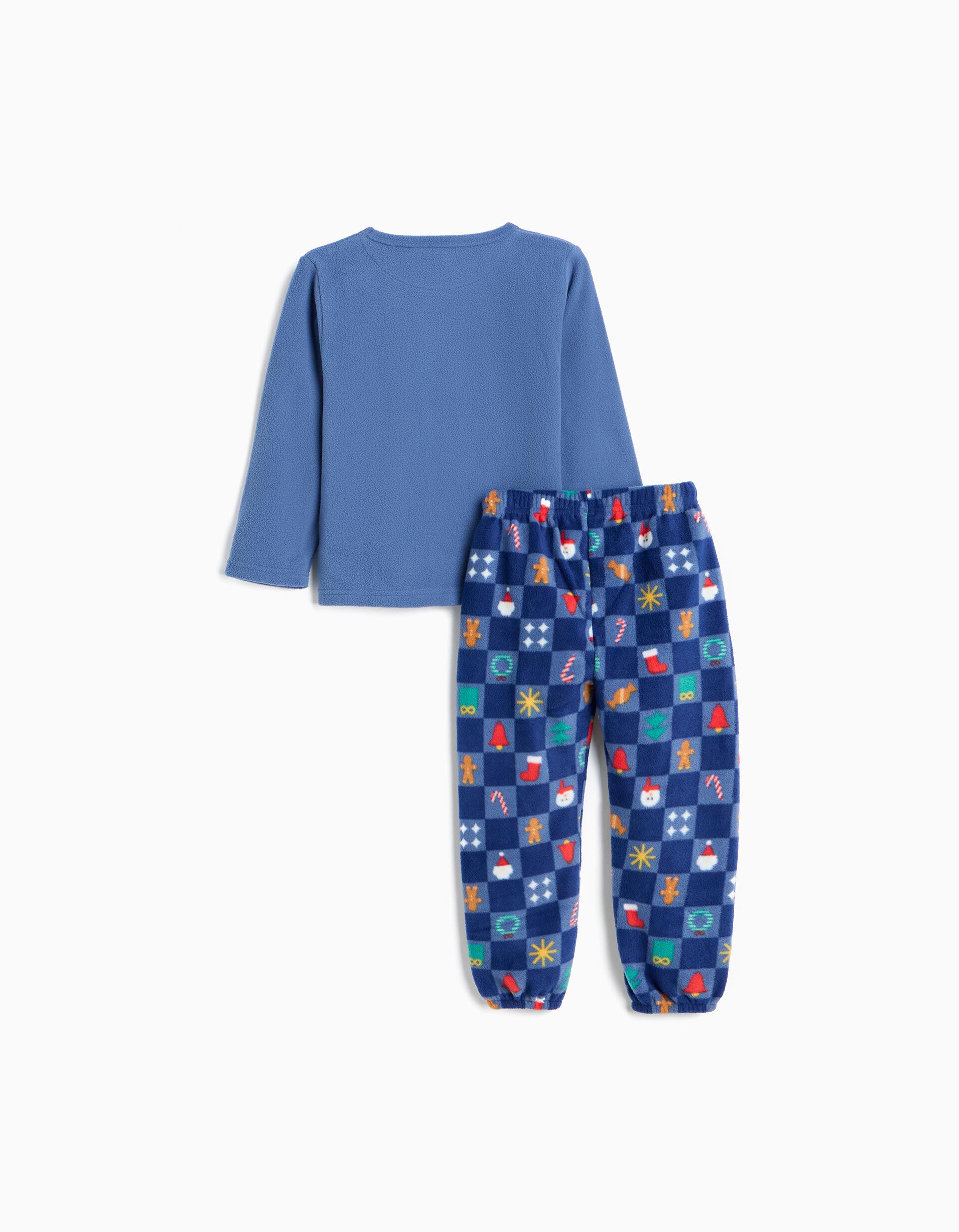 Comprar Online Pijama Polar De Natal, Menina, Azul Escuro