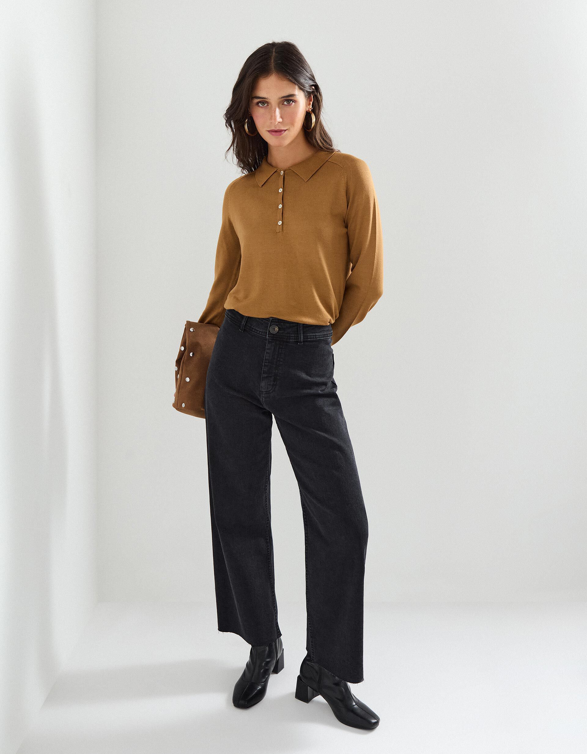 Comprar Online Polo em Malha, Mulher, Castanho Claro