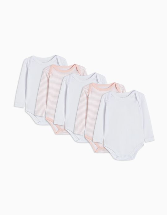 Comprar Online Pack 5 Long Sleeve Bodies, Baby Girl, Multicolor