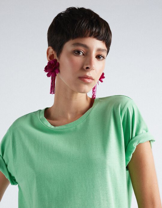 Comprar Online Round Neck T-shirt, Women, Light Green