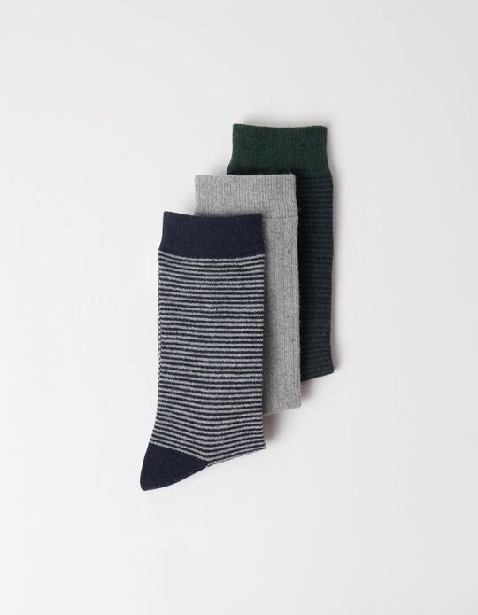Comprar Online Pack 3 Pares De Meias, Homem, Cinzento