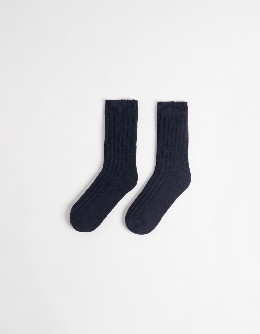 Pack 2 Pairs of Ribbed Knit Socks, Men, Dark Blue