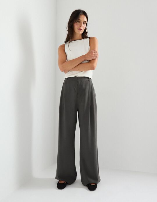 Comprar Online Calças, Mulher, Cinzento Escuro