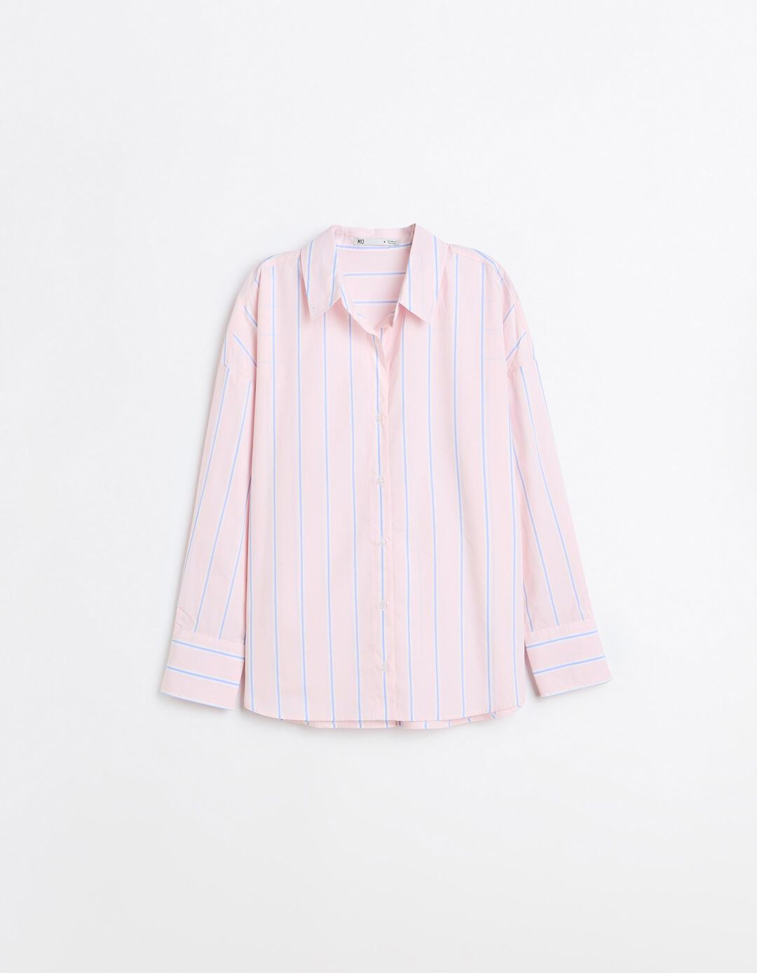 Camisa Oversize &Agrave;s Riscas, Mulher, Rosa Claro