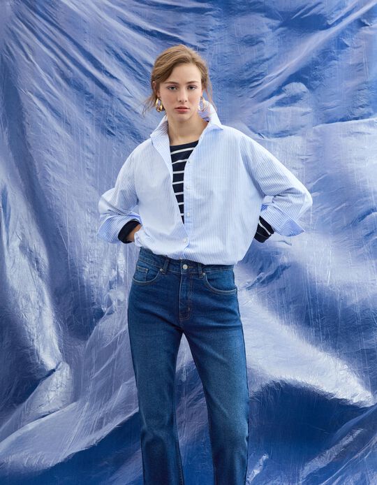 Comprar Online Camisa Oxford, Mulher, Azul Claro