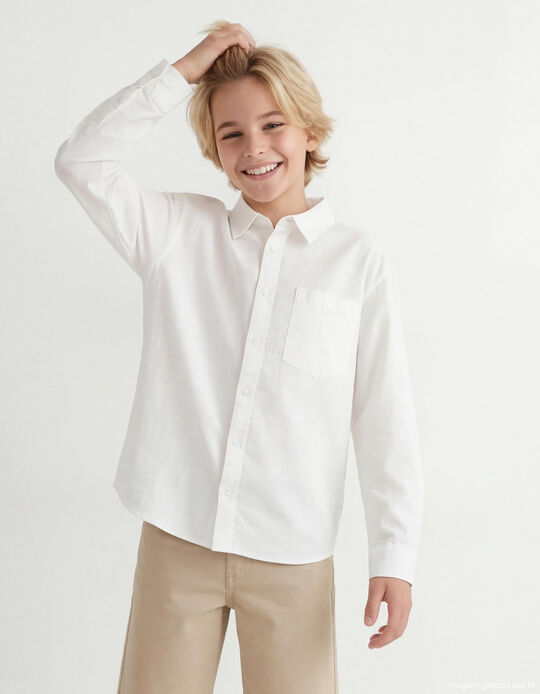 Comprar Online Camisa 'Relaxed Fit', Menino, Branco