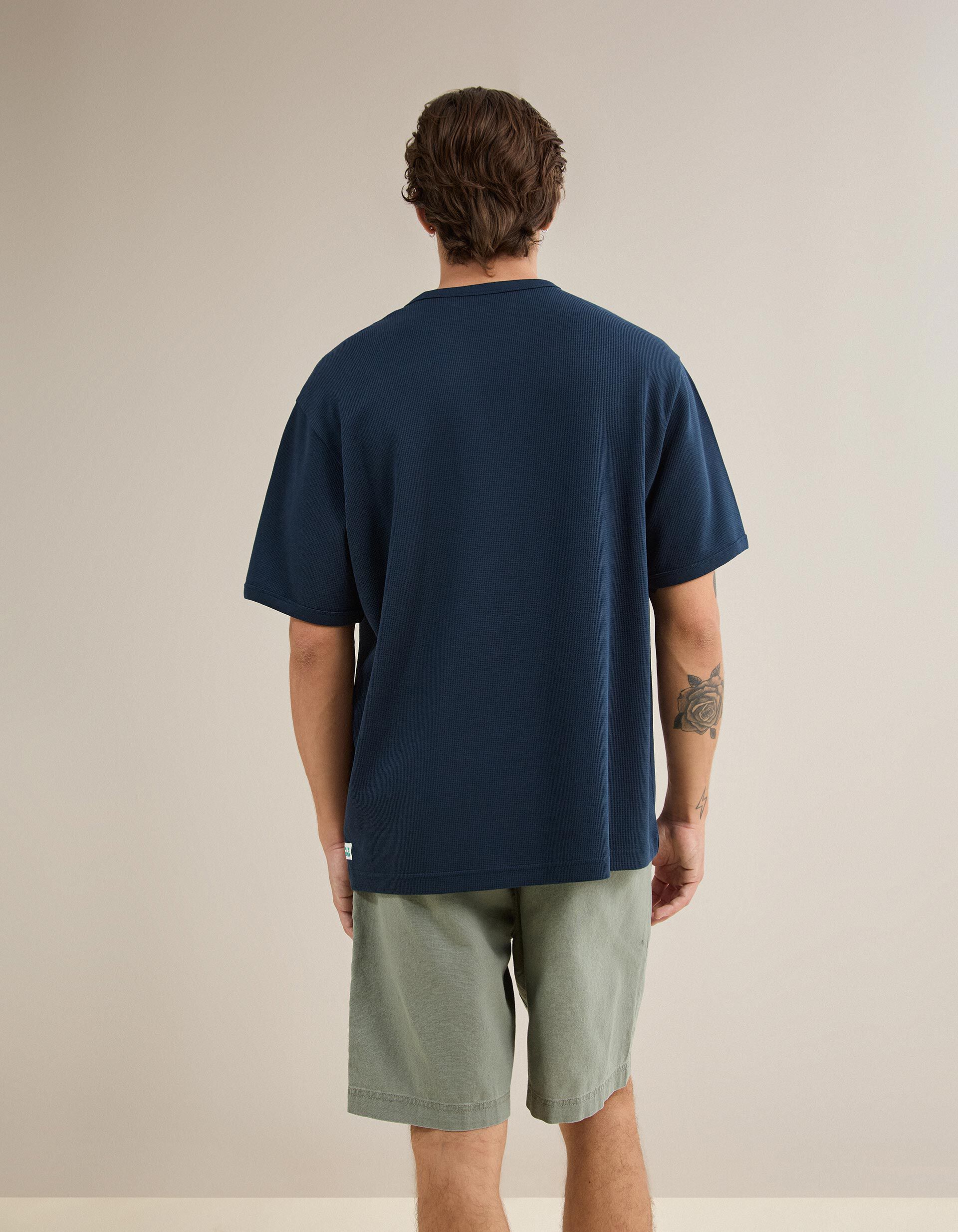 Comprar Online T-shirt Waffle, Homem, Azul Escuro