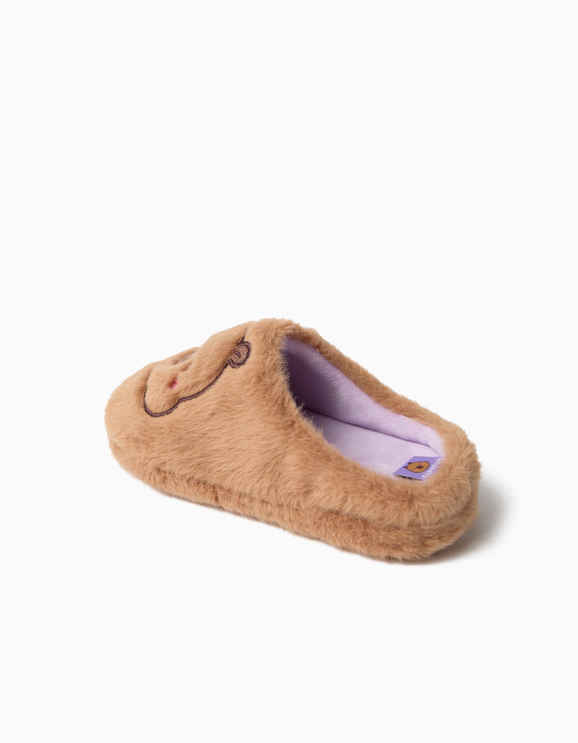 Comprar Online Pantufas 'Capibara' &copy;Capyfun, Menina, Castanho Claro