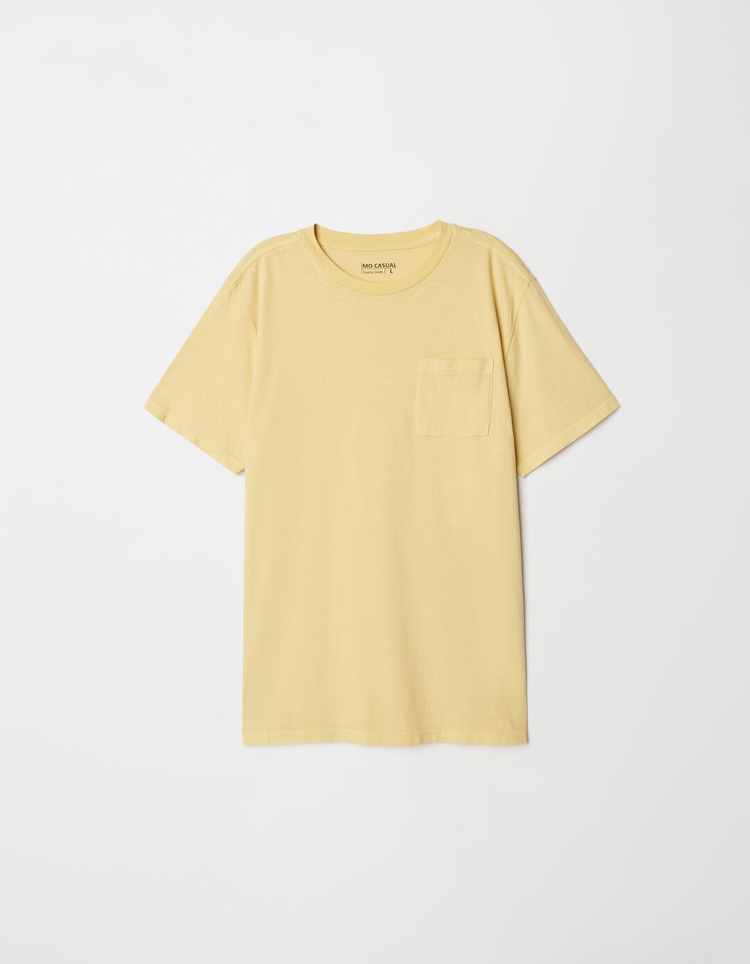 T-shirt Garment Dyed Bolso, Homem, Amarelo Claro