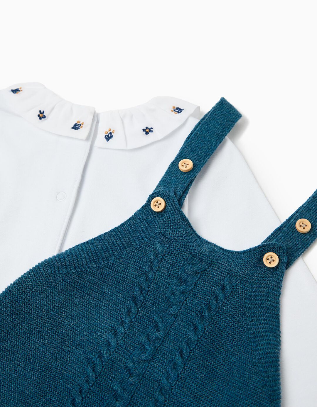 Conjunto Body e Macac&atilde;o, Rec&eacute;m-Nascido, Azul Escuro