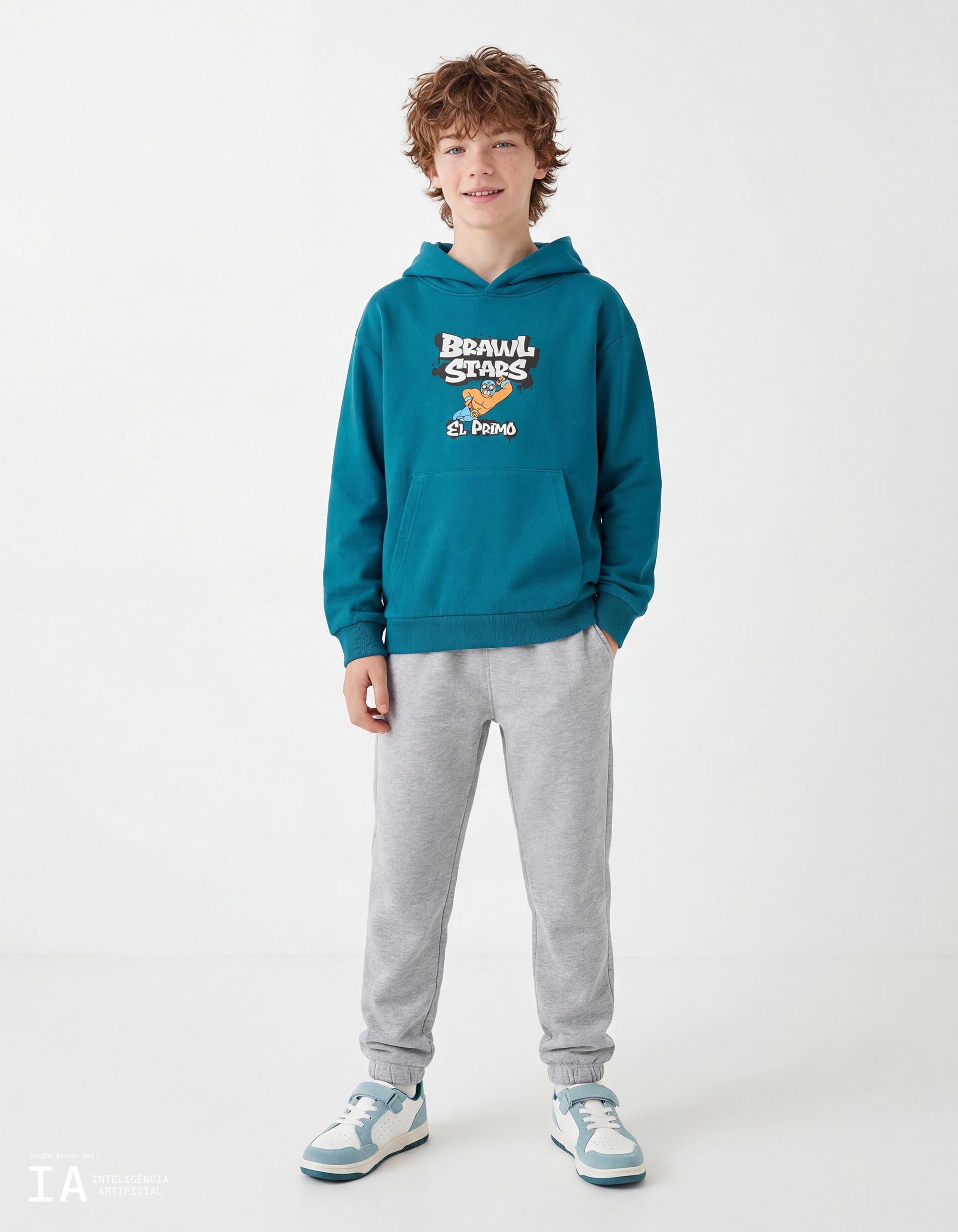 Comprar Online Sweatshirt com Capuz, Menino, Azul