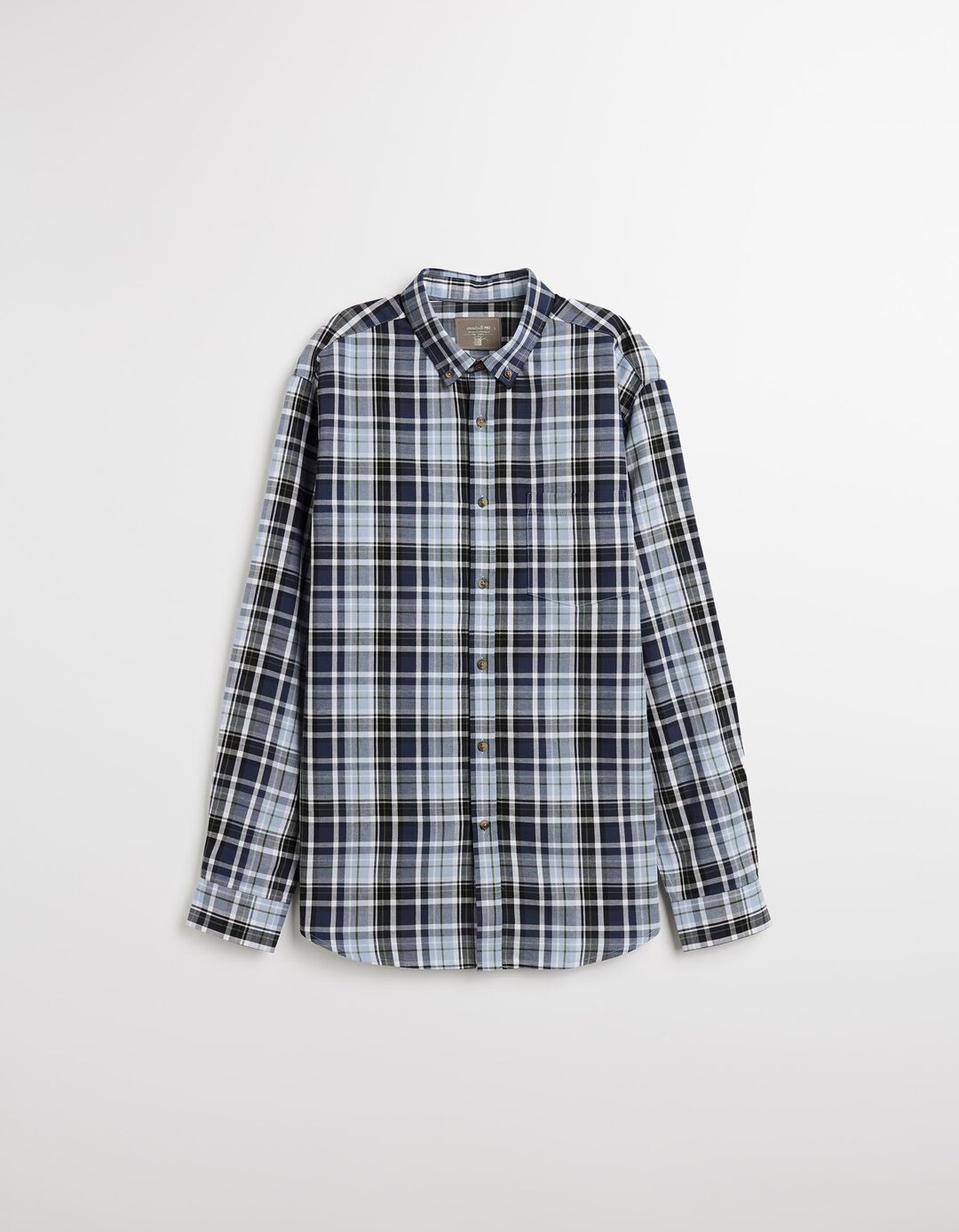 Camisa de Xadrez, Homem, Azul