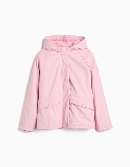 Comprar Online Parka Imperme&aacute;vel Com Capuz, Menina, Rosa