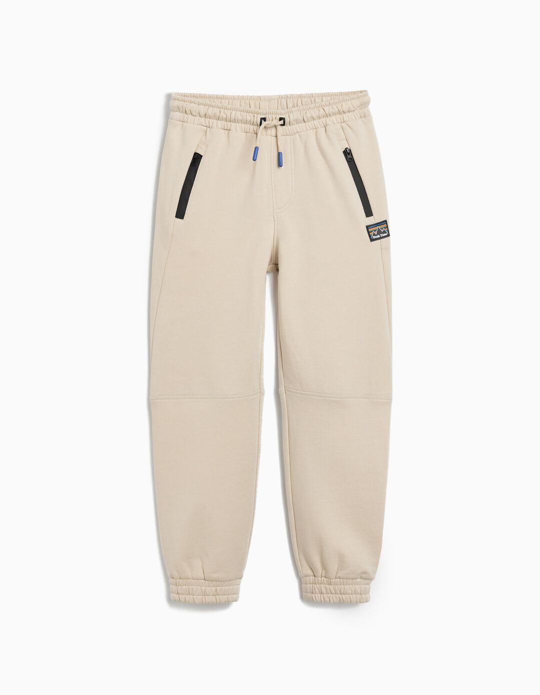 Calças de Jogging com Algodão, Menino, Bege