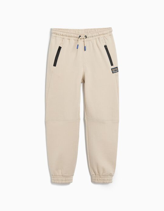 Comprar Online Calças de Jogging com Algodão, Menino, Bege