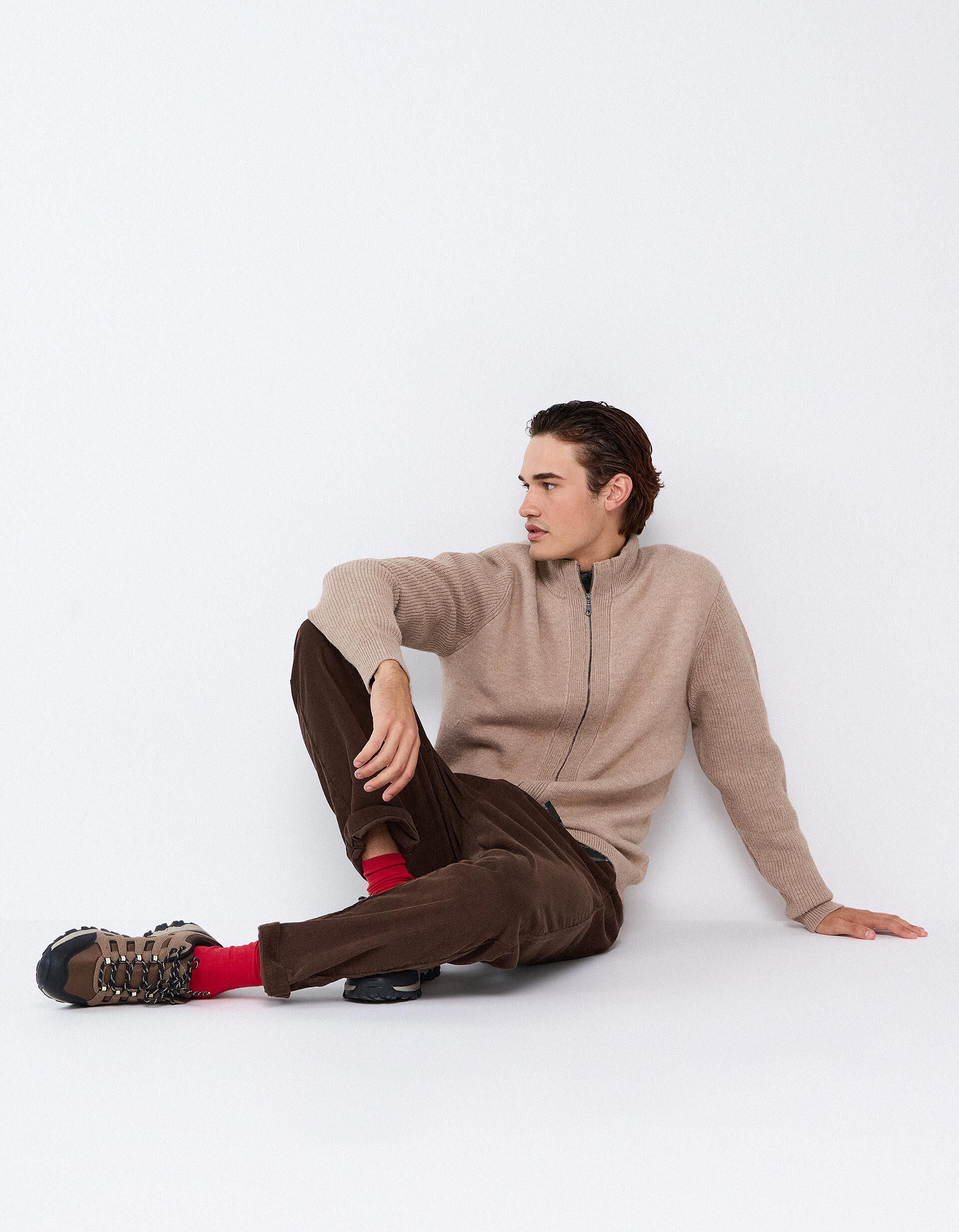 Comprar Online Casaco De Malha, Homem, Bege