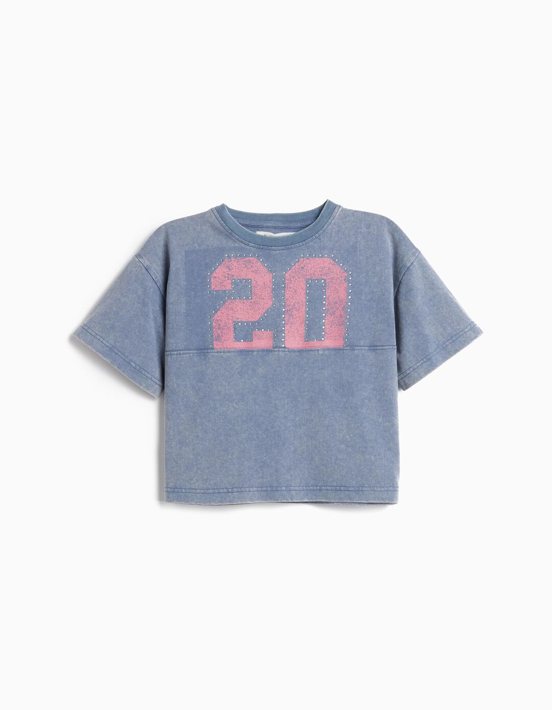 T-shirt Estampada, Menina, Azul Escuro