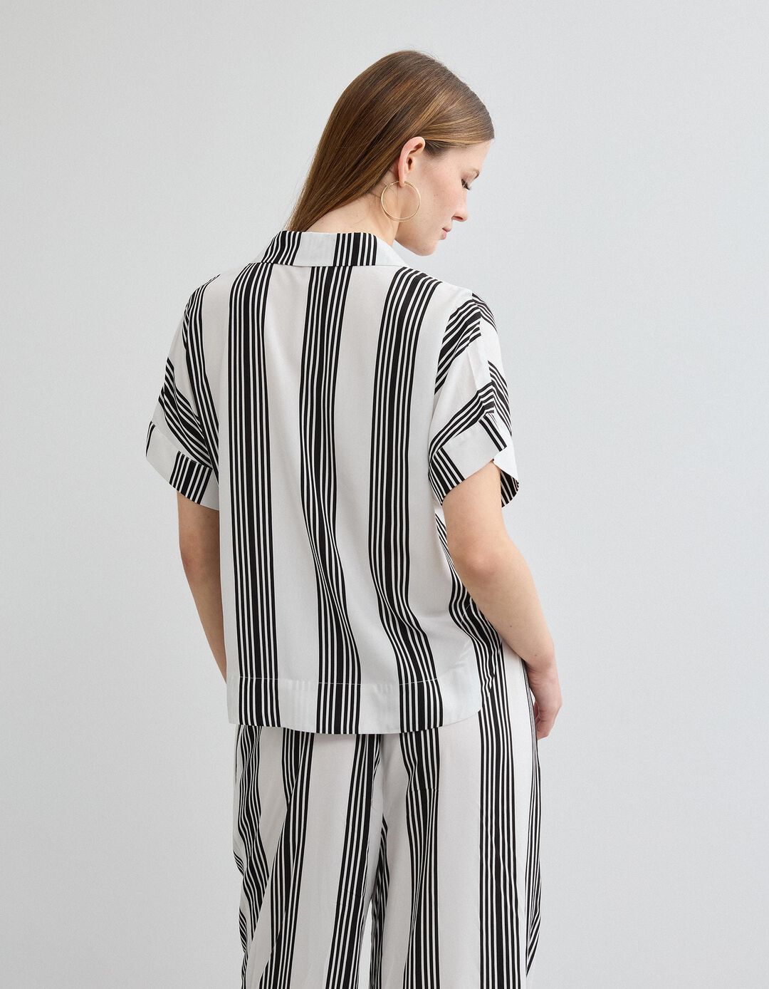 Blusa Riscas, Mulher, Preto