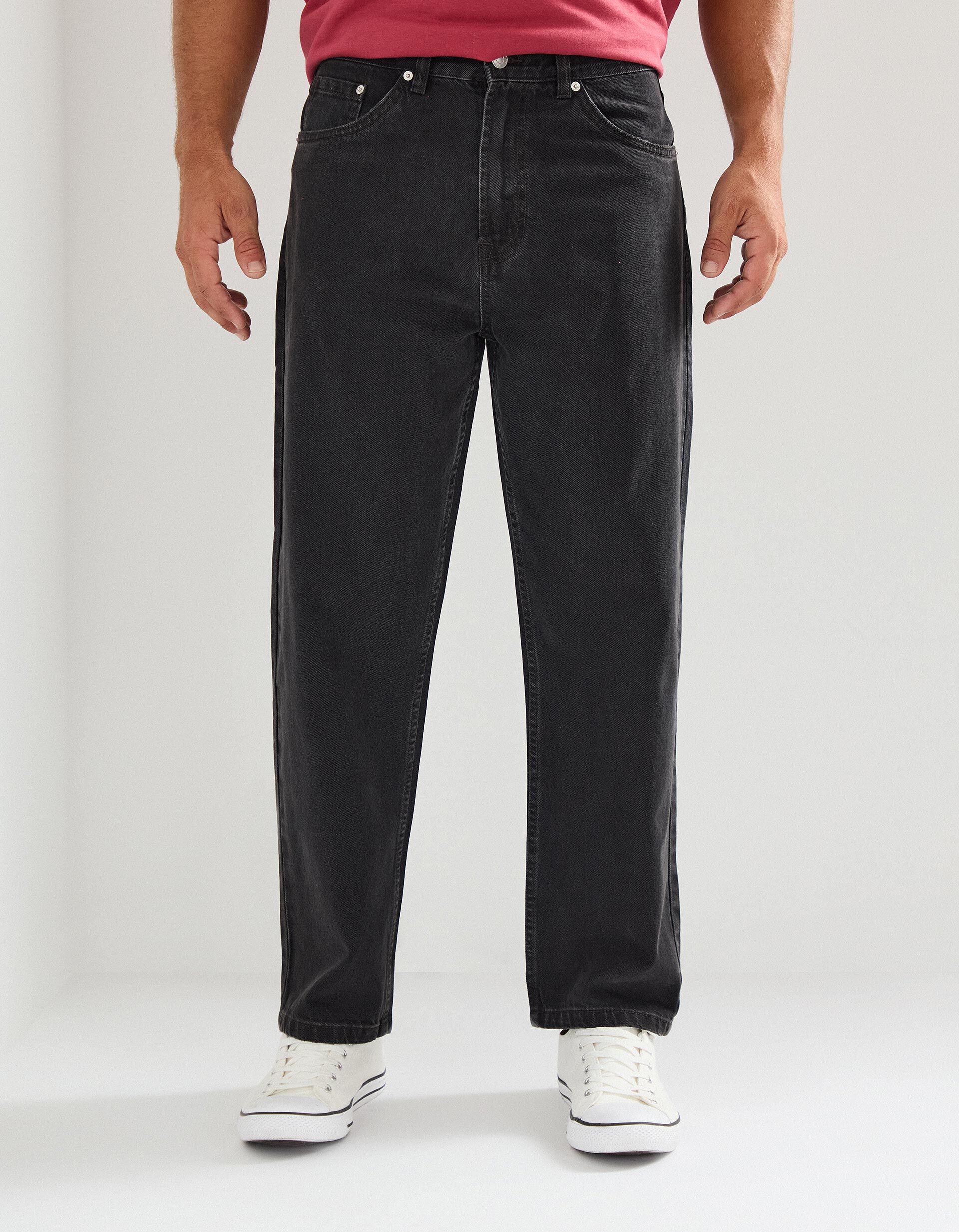 Comprar Online Cal&ccedil;as de Ganga 'Loose Fit', Homem, Preto