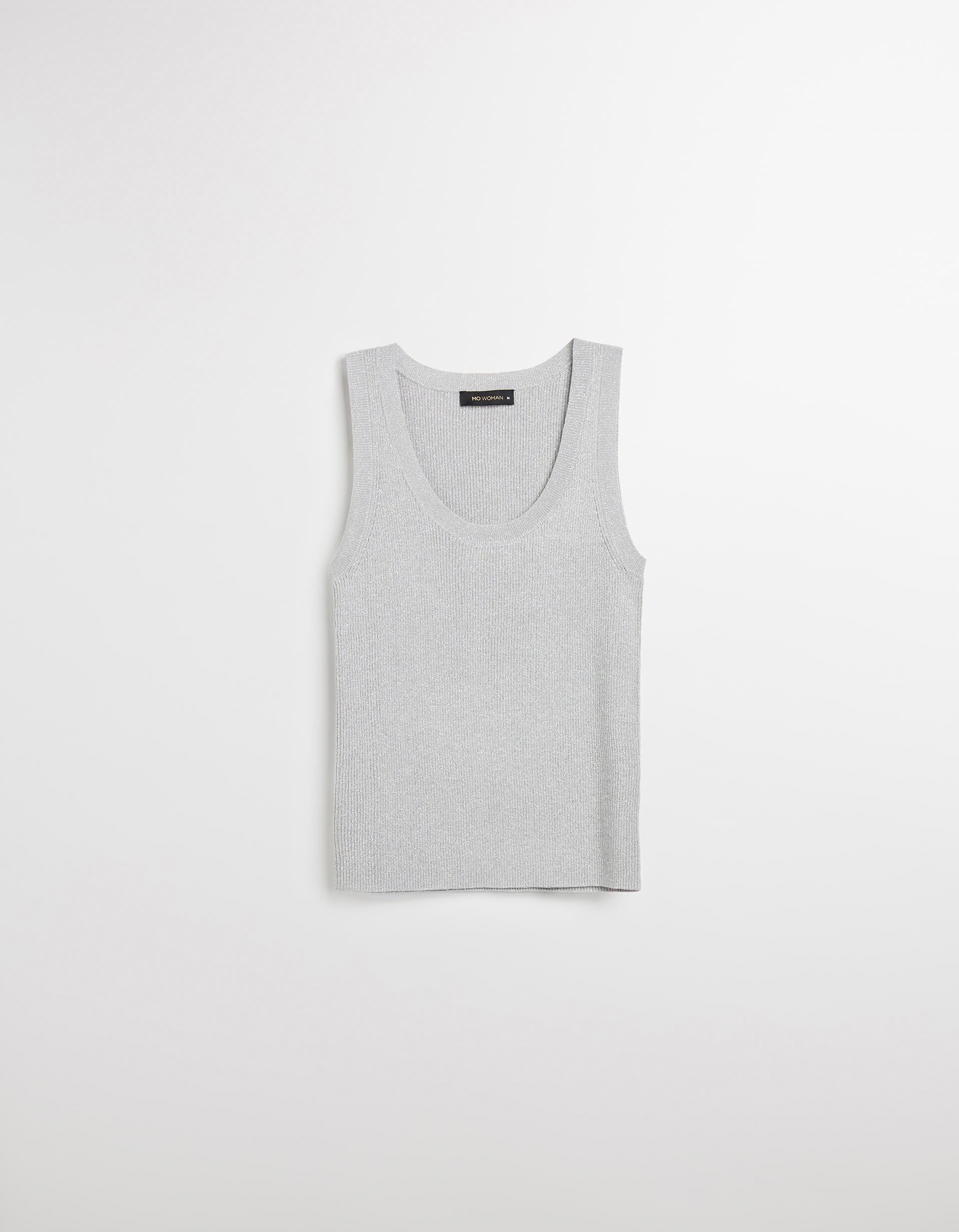 Comprar Online Top Lurex, Mulher, Cinzento