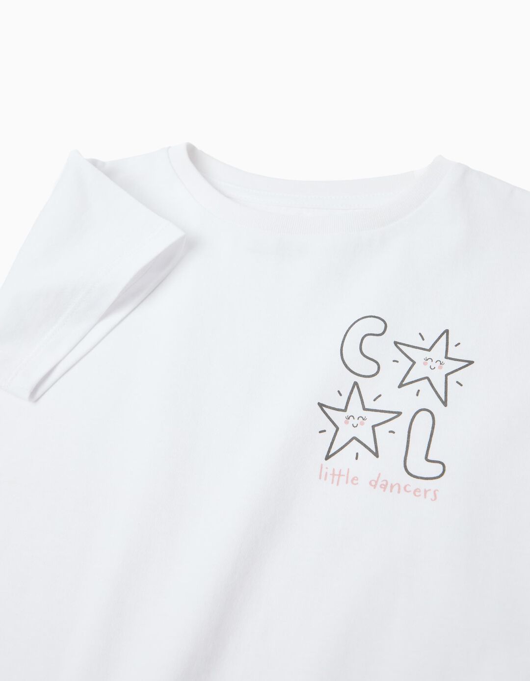 T-shirt Estampada, Menina, Cru