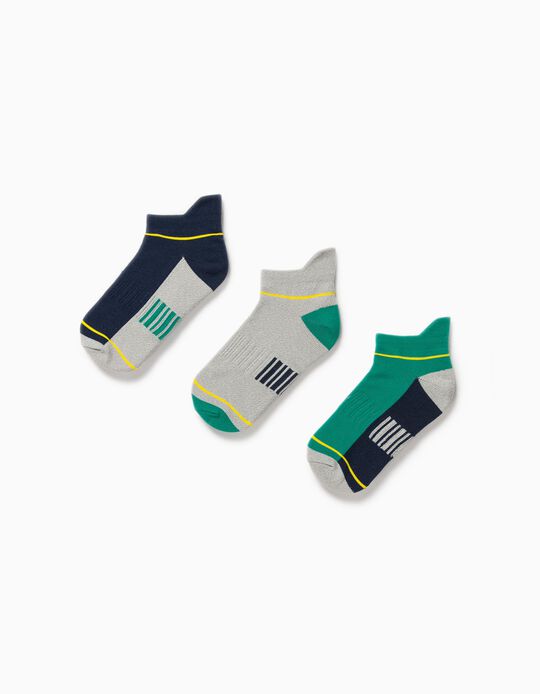 3 Pairs of Sports Trainer Socks for Boys