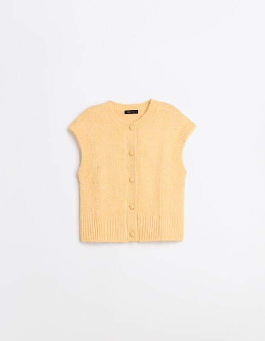 Comprar Online Colete com Lã, Mulher, Amarelo Claro