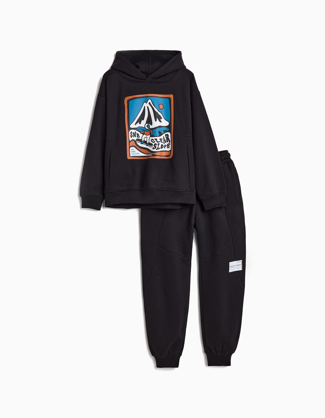 Conjunto de Jogging, Menino, Preto