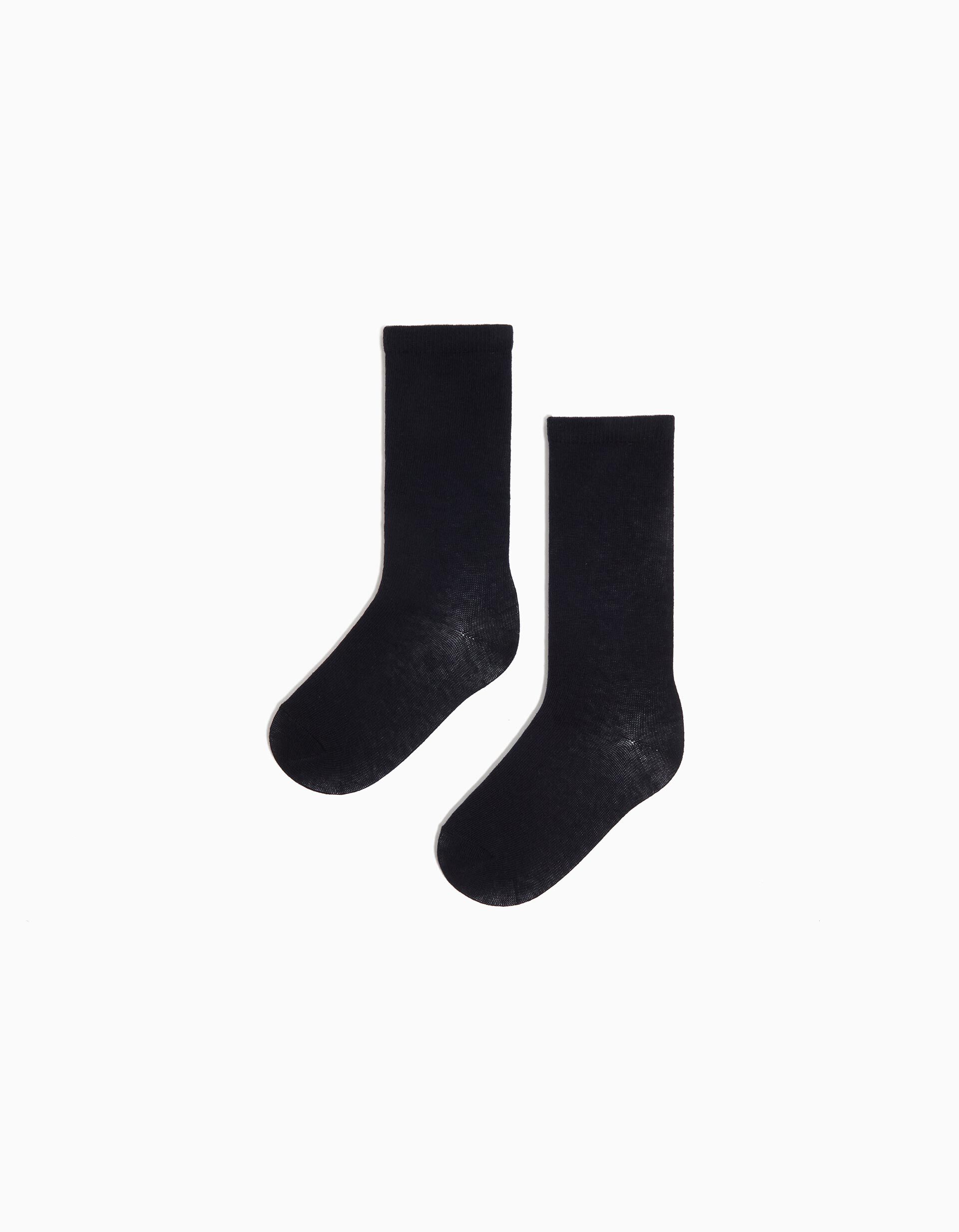 Comprar Online Pack 2 Pares de Meias Altas, Crian&ccedil;a, Azul Escuro