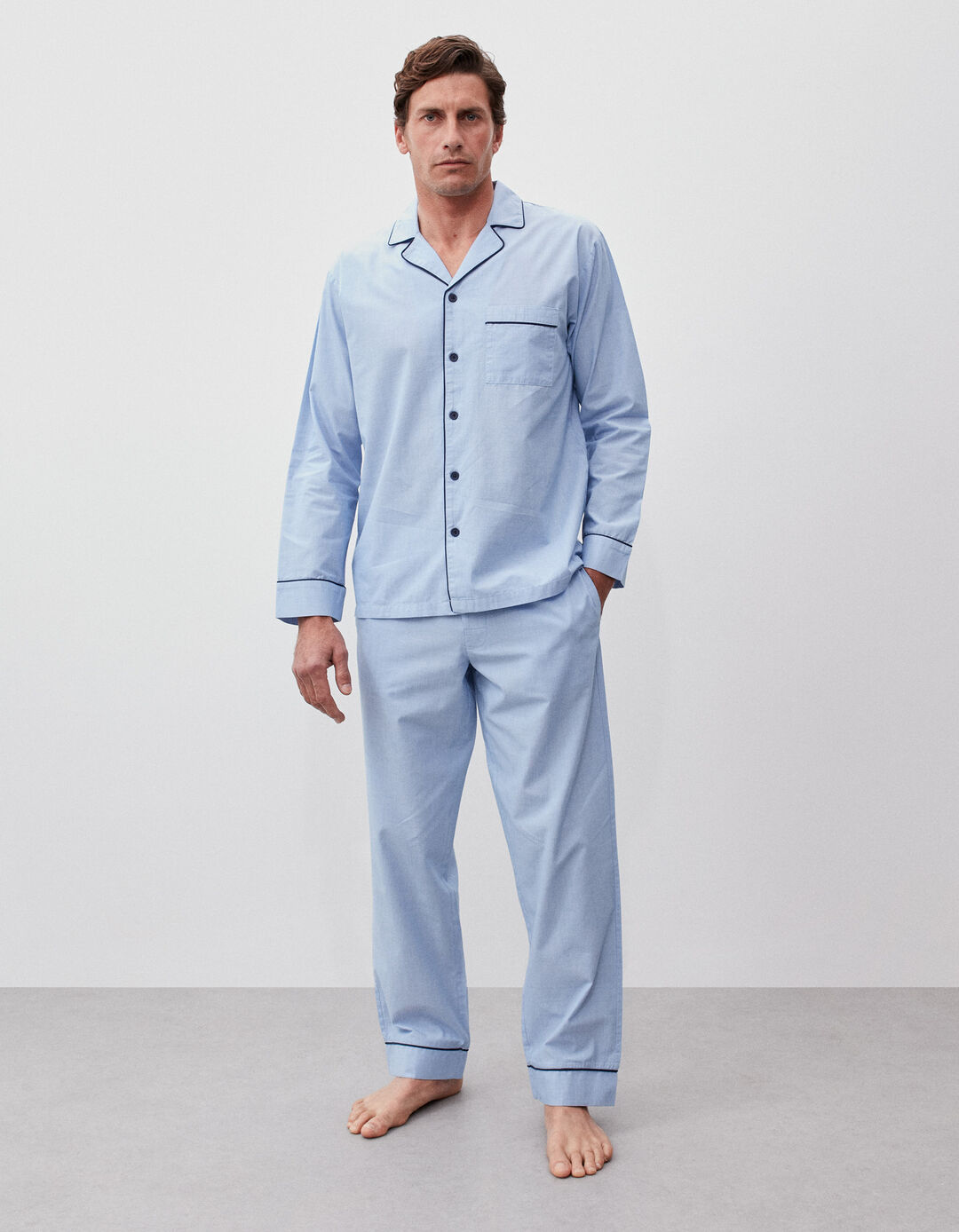 Pijama, Homem, Azul 