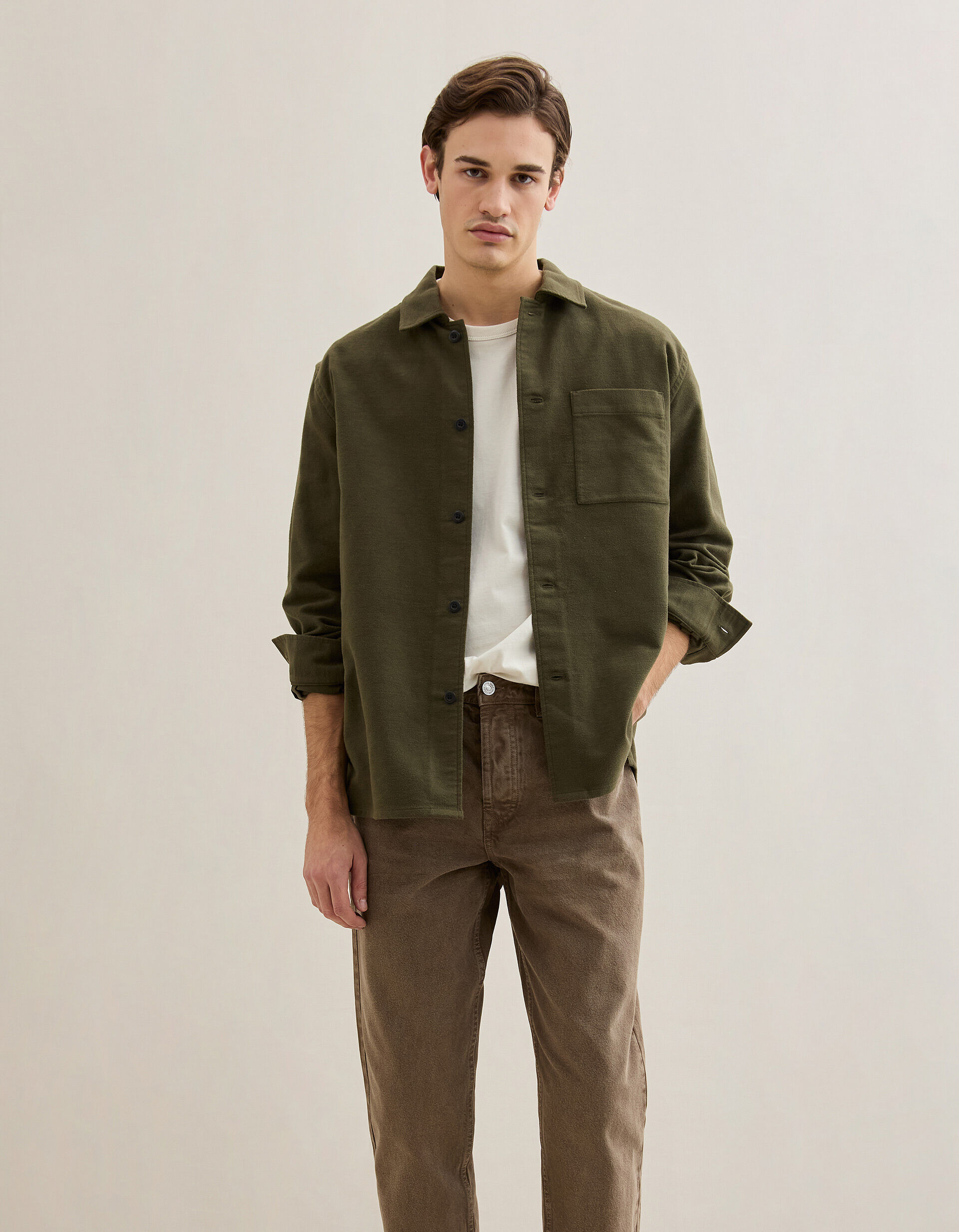 Comprar Online Sobrecamisa, Homem, Verde Escuro